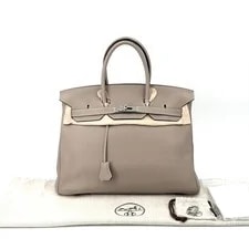 Genuine Hermès Birkin 35 in Etoupe With Palladium Hardware 4
