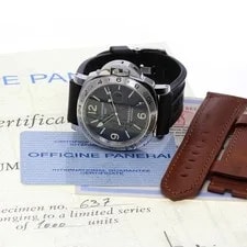 Panerai — Panerai Luminor GMT PAM00029 44mm SS Rubber Black Dial Automatic Date #C134 — Watch — resale