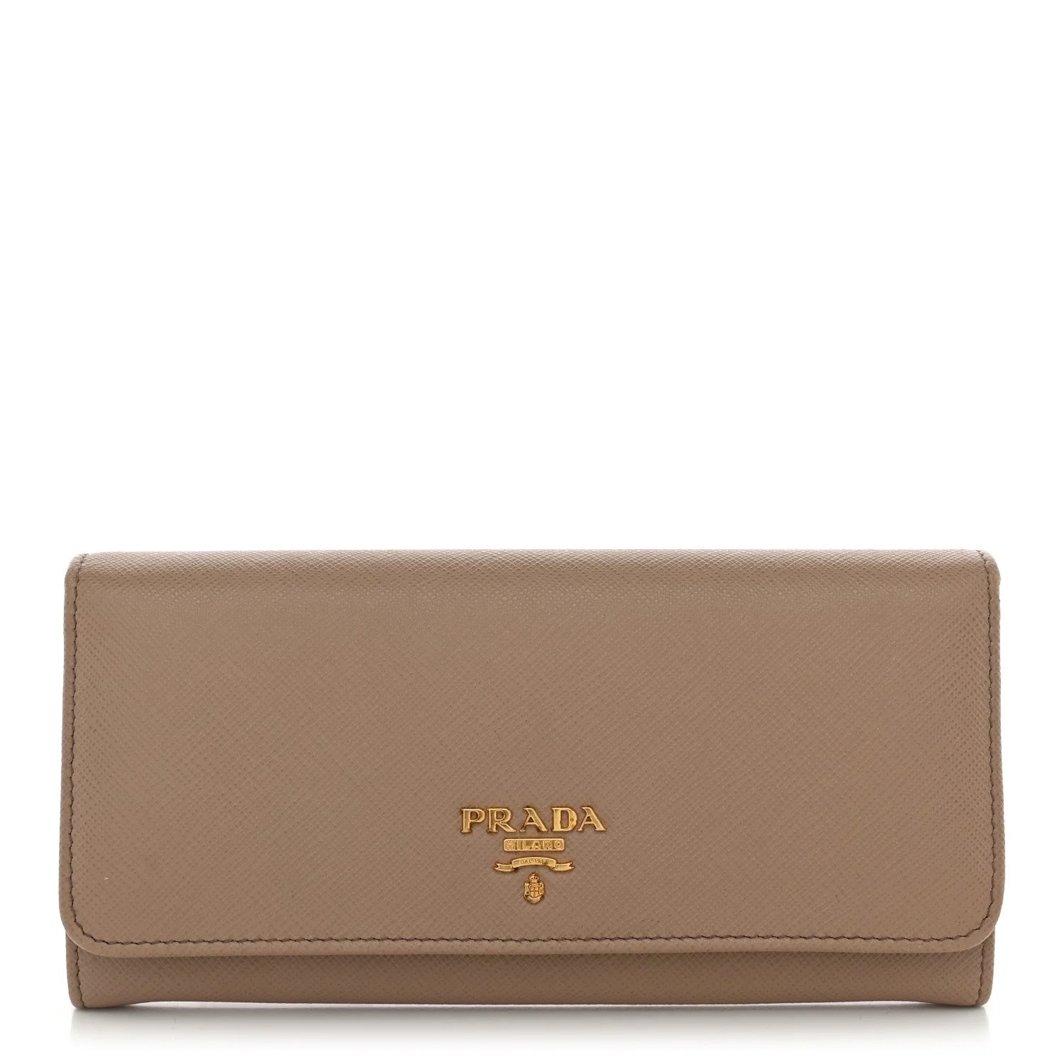 Prada — Metal Continental Flap Wallet Cammeo — Accessory — resale