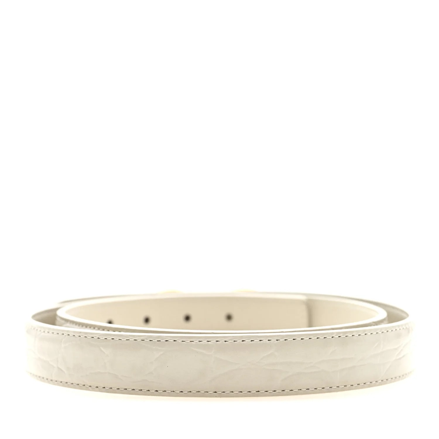 Embossed Maillon 20mm Cintura Belt 80 32 Crema Soft 2