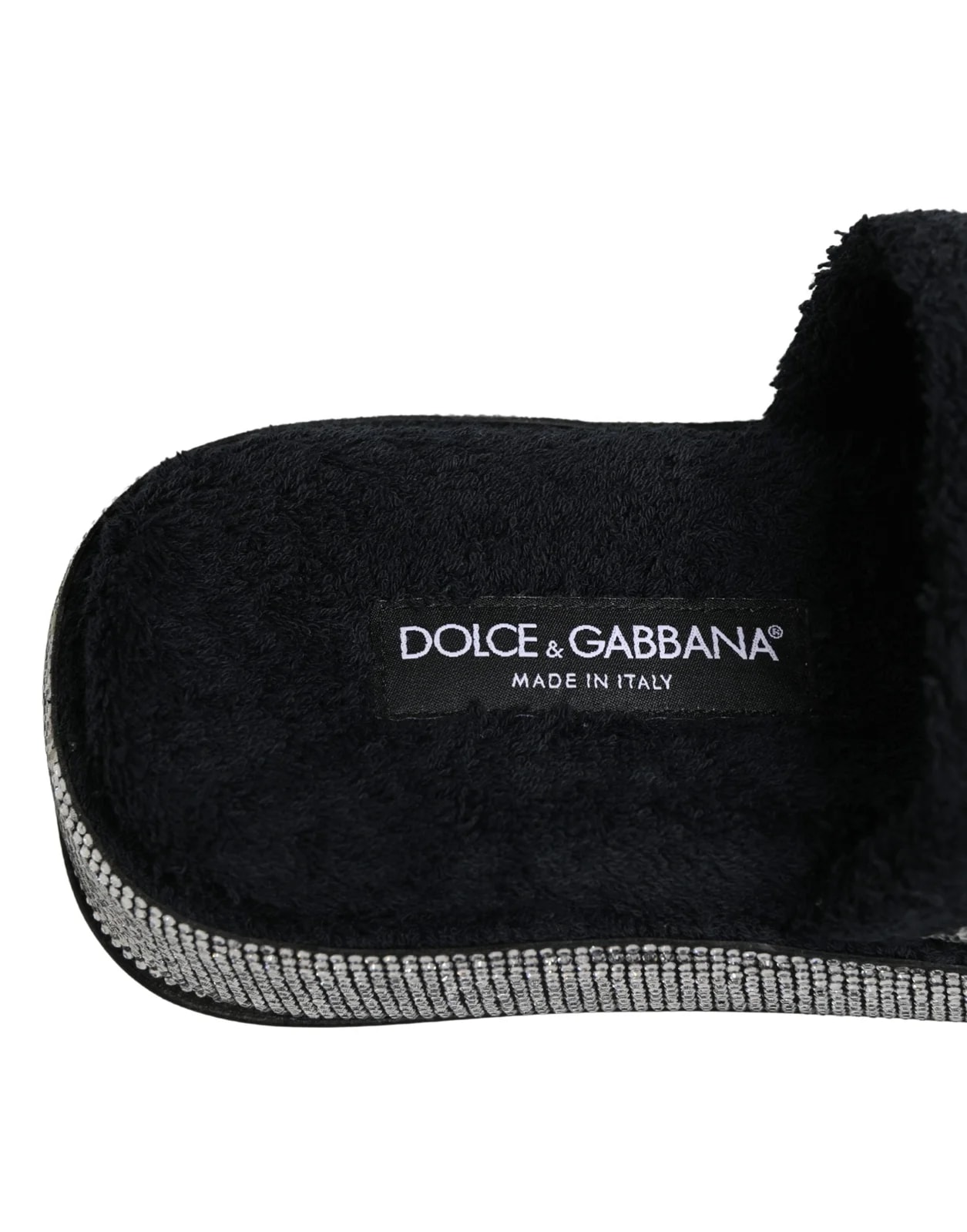 Dolce & Gabbana — Dolce & Gabbana Fabric Woven Slides — Designer Shoe — resale