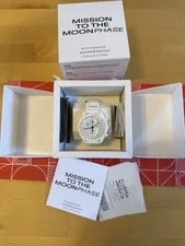 New Omega X Swatch White MoonSwatch Mission To the Moonphase Full Moon Snoopy — Watch — resale
