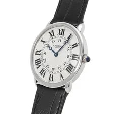 Cartier LM W1528051 33.5mm Platinum Ivory #WW3502 2