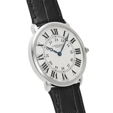 Cartier LM W1528051 33.5mm Platinum Ivory #WW3502 3