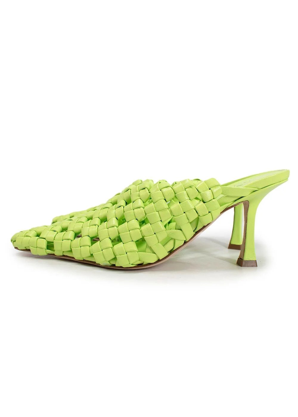 A.w.a.k.e Mode Neon Regina Weaved Mules 3
