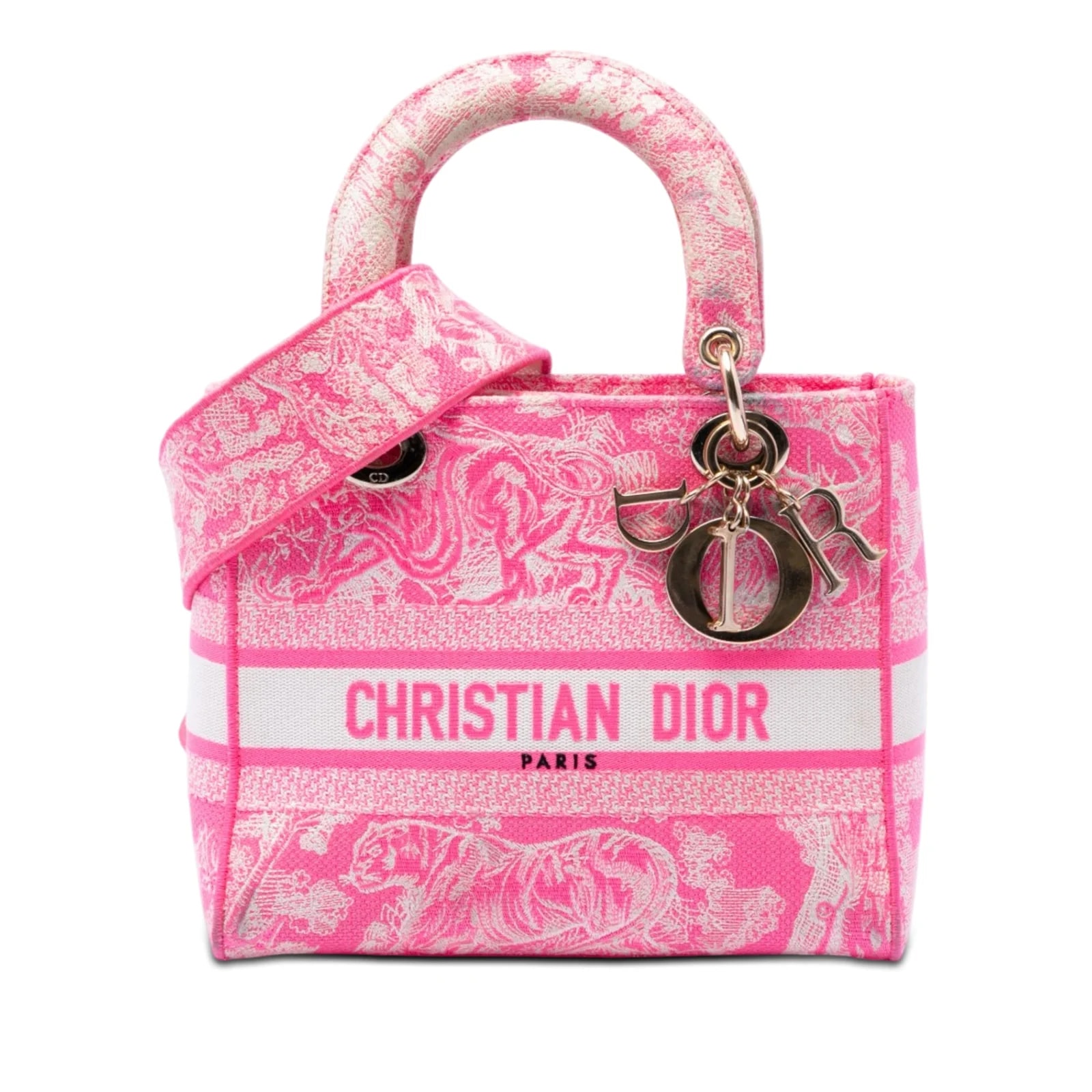 Dior — Medium Embroidered Lady D Lite — Handbag — resale