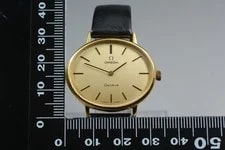 [Exc+5] Omega Geneve 511.417 Hand Wind Gold Dial 32mm Oval Two-hand 4