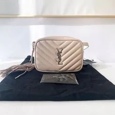 Saint Laurent — Yves Saint Laurent Lou Medium Camera With Tassels — Handbag — resale