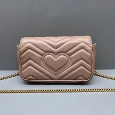 Gucci Chevron Super Mini GG Marmont Chain Wallet (ws070726a8r) 3