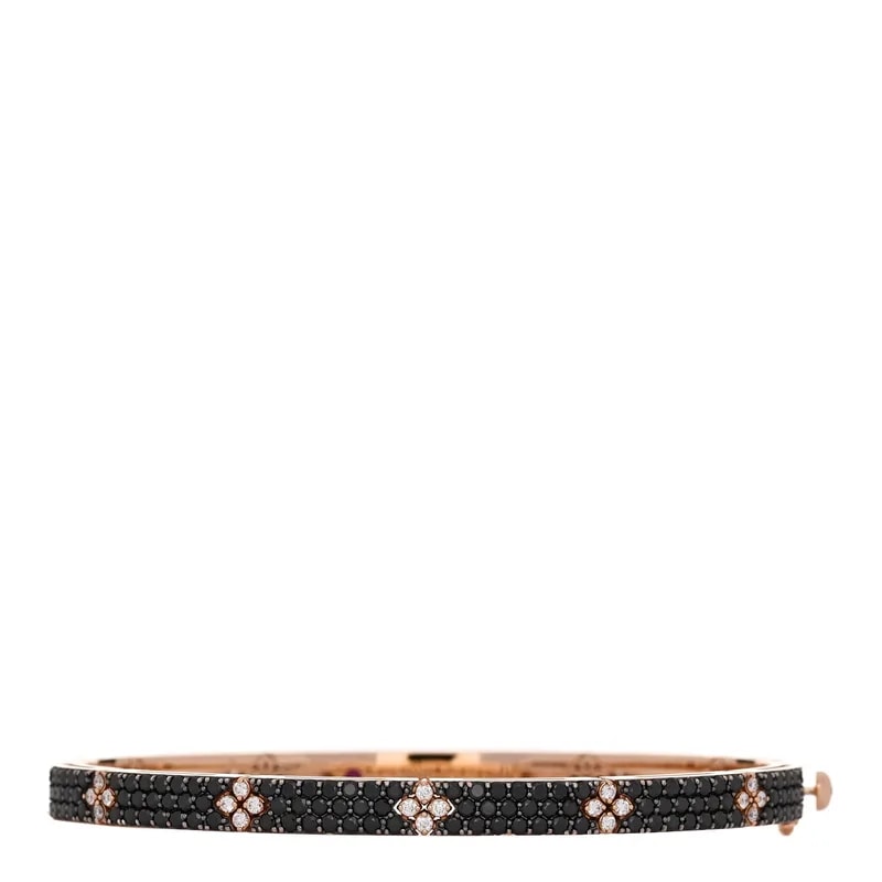 Roberto Coin — 18K Rose Gold Black Diamond Verona Bangle — Jewelry — resale