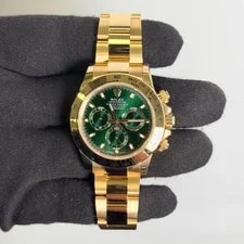 Rolex Daytona 40mm Green Chronograph Stick DiaL Ref 2