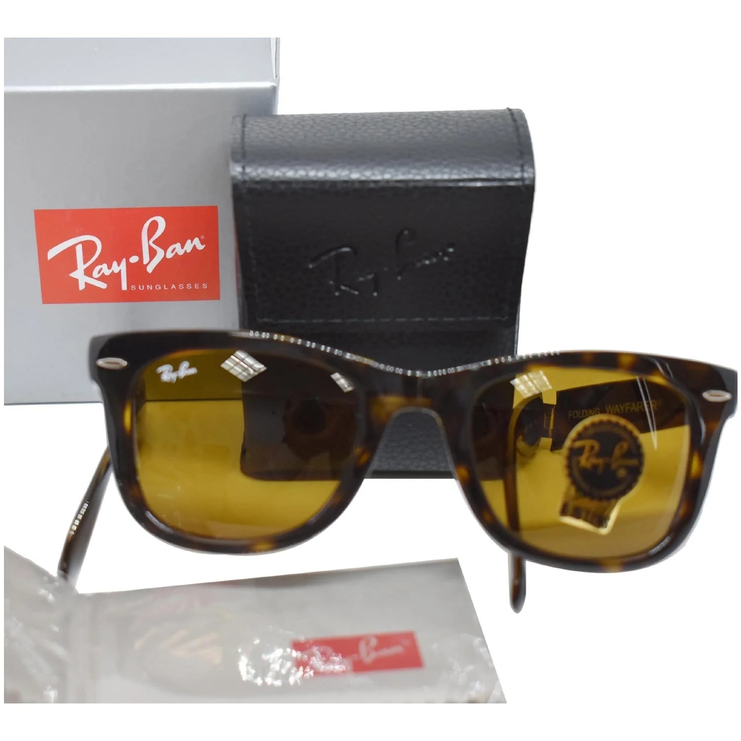 Ray-Ban RB4105 710 50mm Wayfarer Folding Sunglasses Light Lens 2