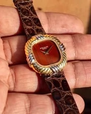 1972 Patek Philippe 4355 Red Jasper Stone Dial Perfect Condition Lnos 27mm 4