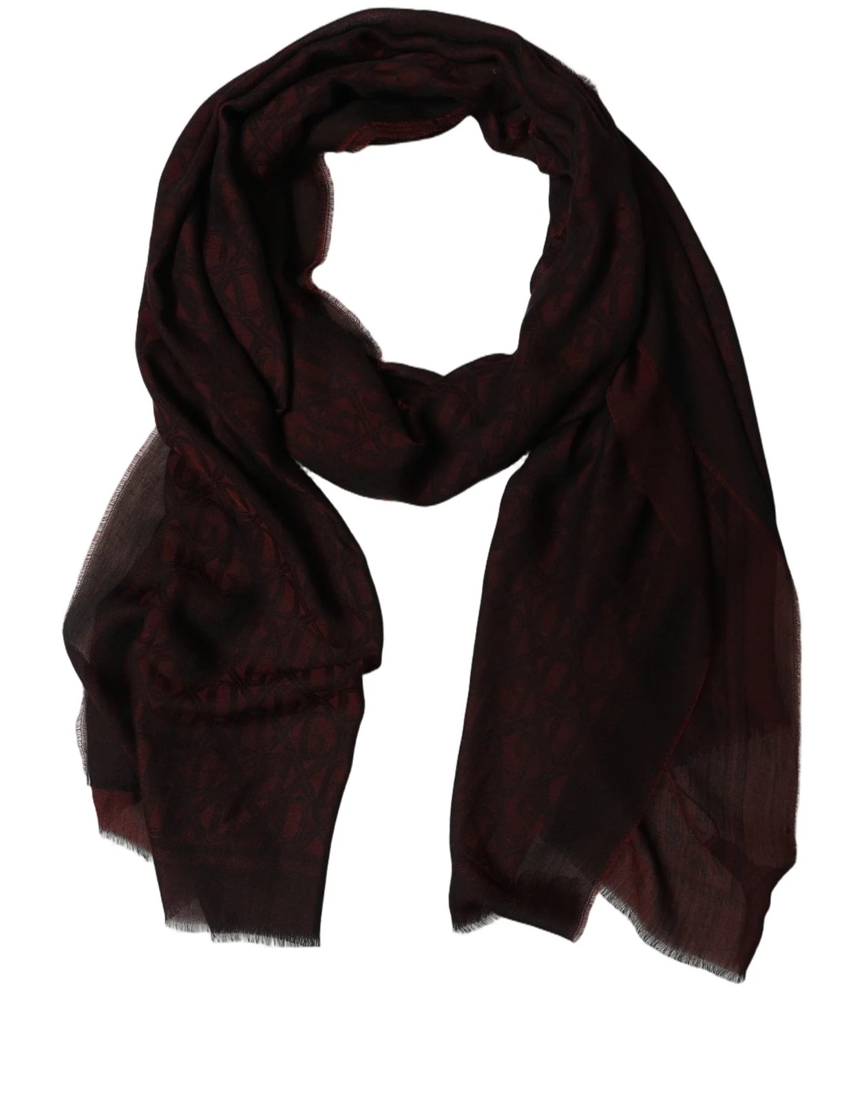 Dolce & Gabbana — Dolce & Gabbana Dark Modal Frayed Edge Lace Stole Scarf — Accessory — resale
