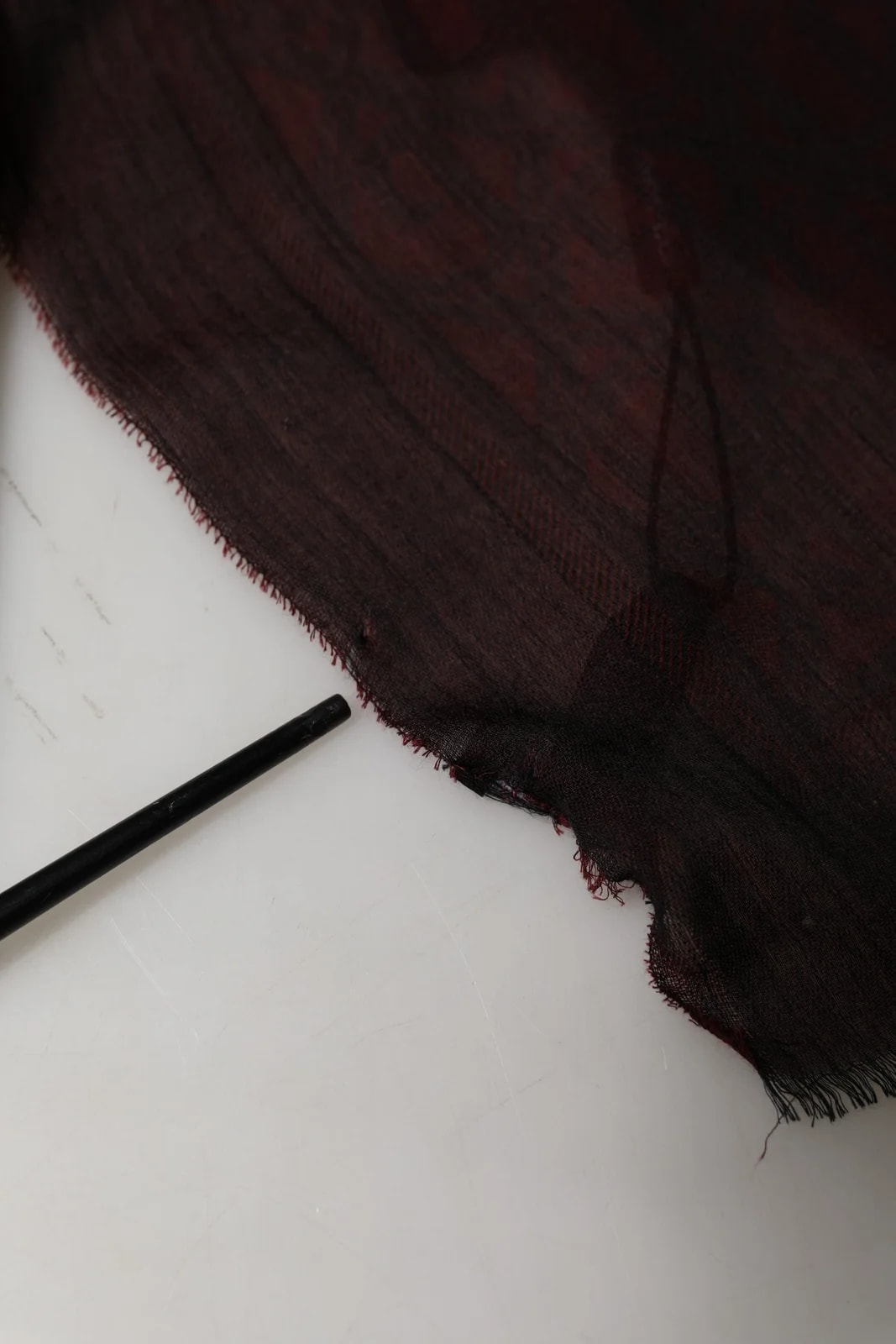 Dolce & Gabbana Dark Modal Frayed Edge Lace Stole Scarf 4