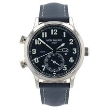 Patek Philippe — Patek Philippe Travel Time White Dial 18k White Gold 42mm Automatic 5524G-001 — Watch — resale