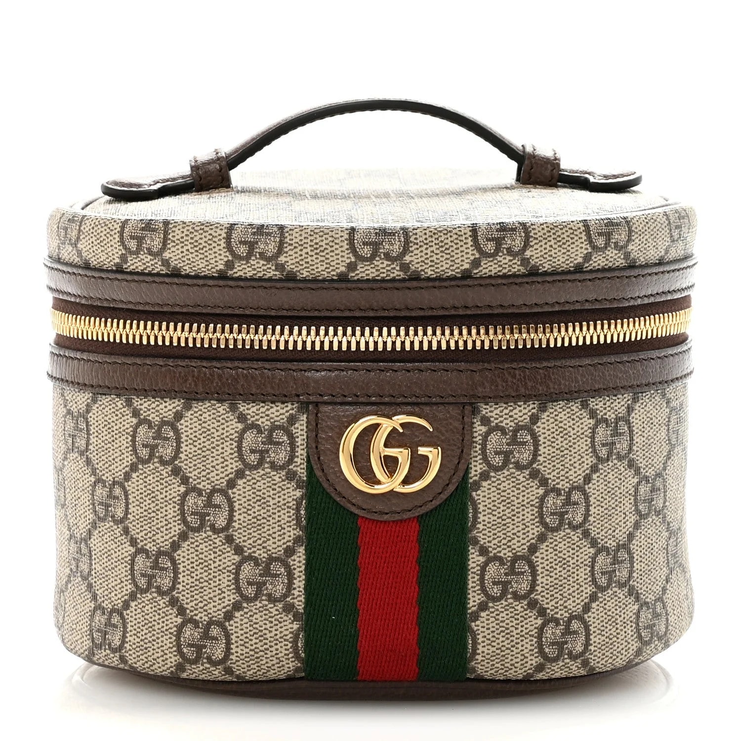 Gucci — Textured Web Small Cosmetic Case New Acero — Accessory — resale
