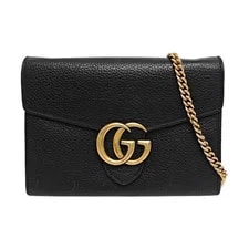 Gucci — Gucci Authentic GG Marmont Flap 20*13*6cm Cowhide — Handbag — resale