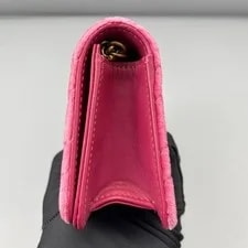 Auth Gucci GG Marmont Heart Sequin Embellished Flap Chain Wallet 4