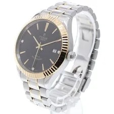 Tudor Style 12513 38mm Ss/yg Black Dial Automatic Date #C197 2