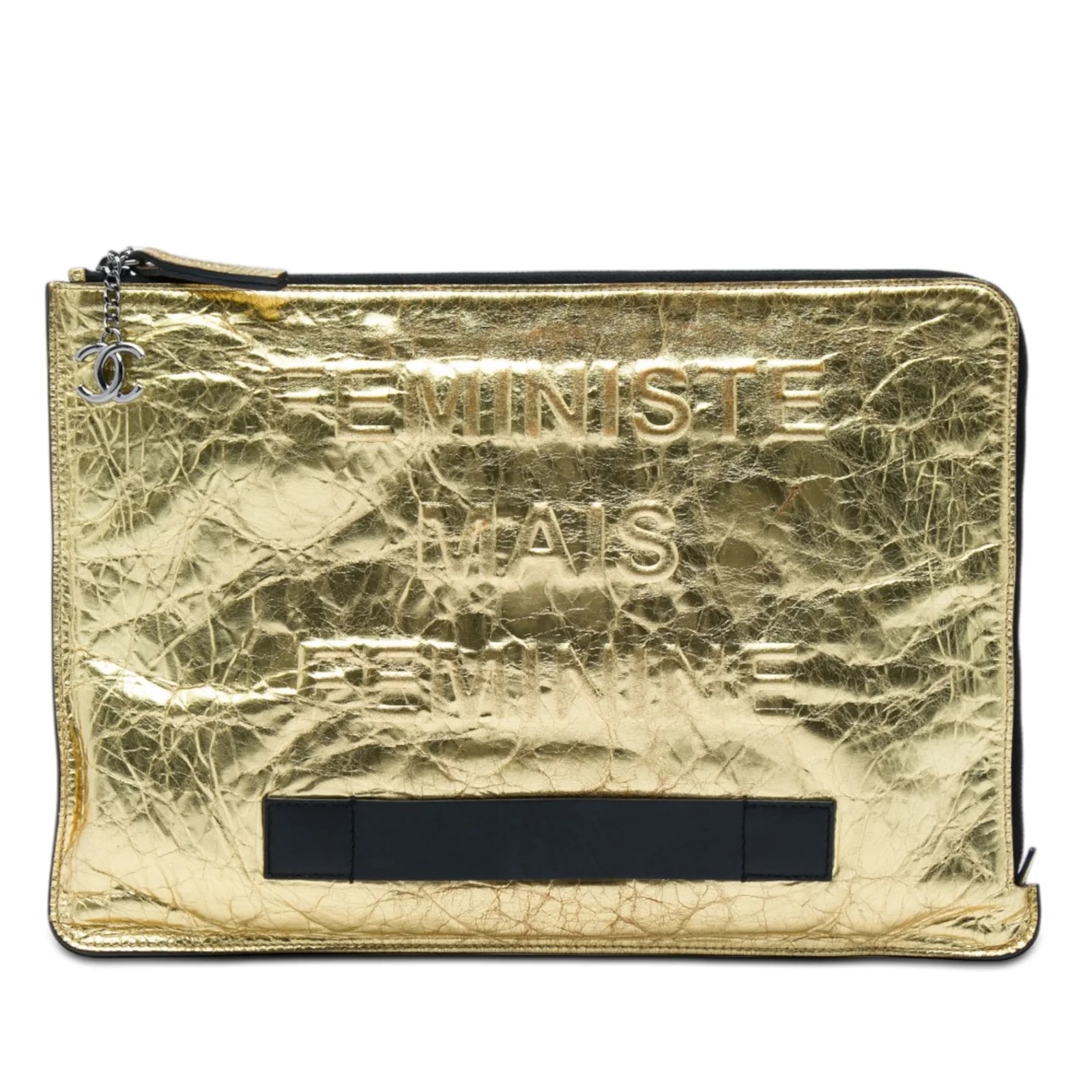 Chanel — Metallic Crinkled Feministe Mais Feminine — Handbag — resale