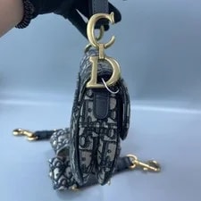 Auth Christian Dior Saddle Embroidered Strap Hardware 4