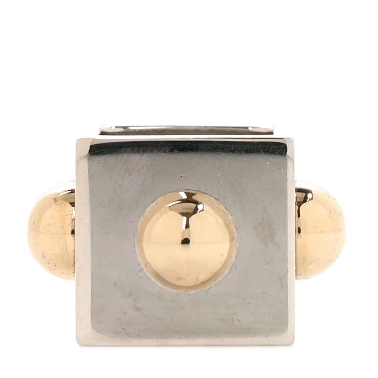 Hermès — Palladium Permabrass Cube Collier de Chien Scarf Ring — Accessory — resale