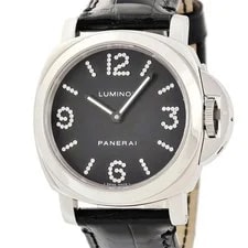 Panerai — Panerai Luminor PAM00130 Stainless Steel Diamond 44mm Black Dial #HDW196 — Watch — resale