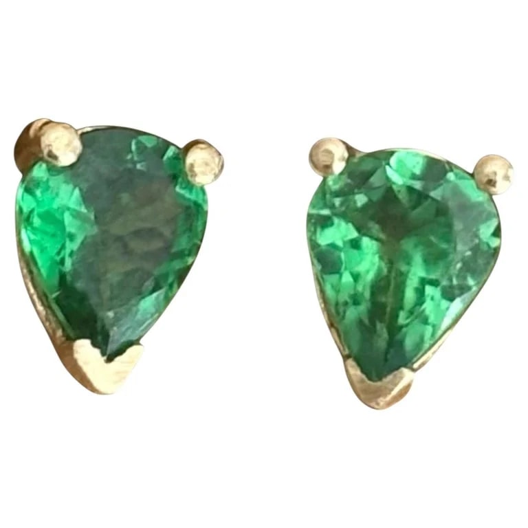 Jen Proudman Jewelry — Tsavorite Pear Drop Stud — Jewelry — resale