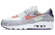 Nike — [CT1684-100] -- Nike Air Max 90 复古运动舒适 反毛皮织物 低帮 气垫 休闲跑步鞋 男女同款 灰白紫 — Sneaker — resale