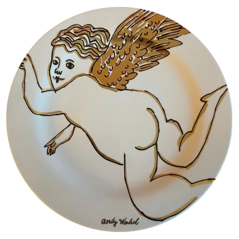 Andy Warhol, Rosenthal — Rosenthal Andy Warhol "Golden Angels" Plate — Furniture — resale
