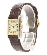 Cartier Must Tank SM Vermeil Quartz Beige W1003153 Gold Plated Silver 925 2