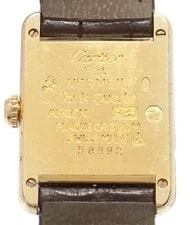 Cartier Must Tank SM Vermeil Quartz Beige W1003153 Gold Plated Silver 925 3