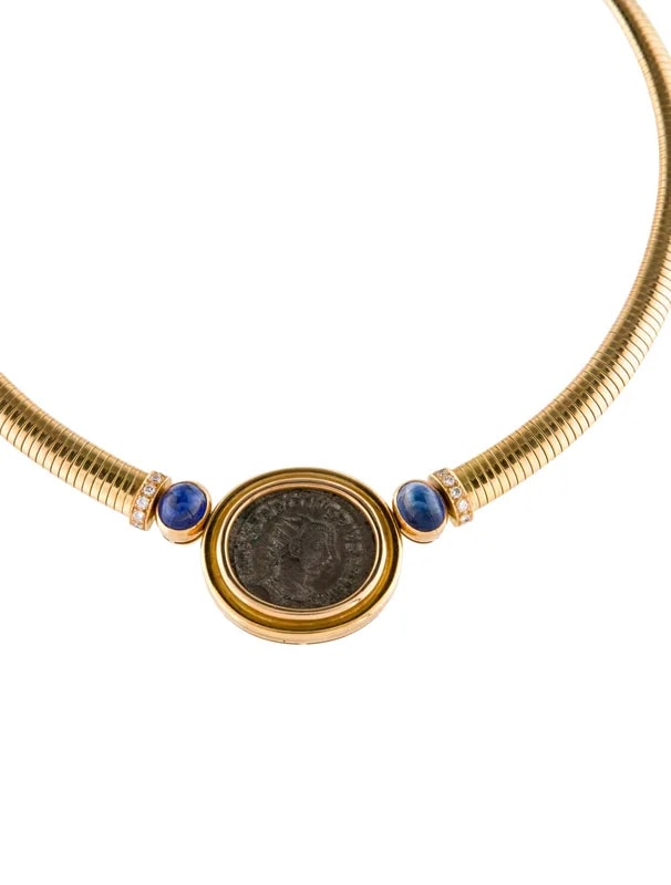 Bvlgari — 18K Ancient Coin, , & Collar Necklace — Jewelry — resale