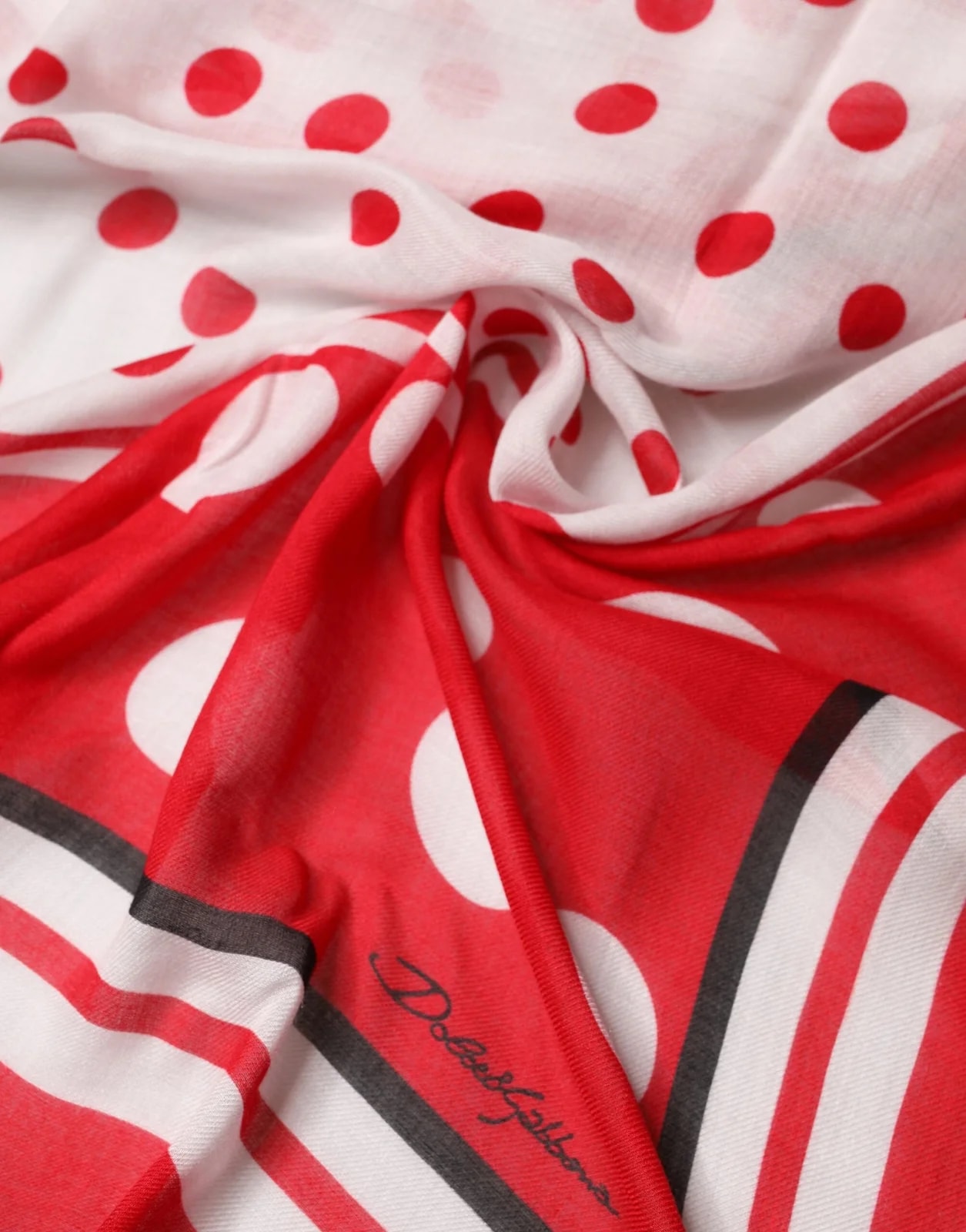 Dolce & Gabbana Polka Dot Print Square Stole 137cm X 134.5cm Scarf 3