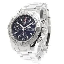 Breitling Avenger II A13381 43mm SS Black Dial Automatic Chronograph Date #C230 2