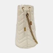 Gucci GG Marmont Drawstring Bucket Crossbody Auth 2