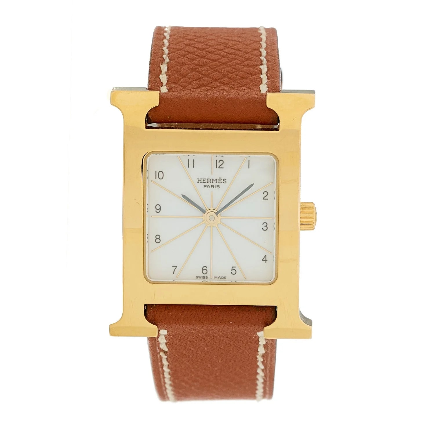 Hermès — Stainless Steel Epsom 21mm Heure H Hour Quartz Noir — Watch — resale