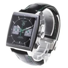 TAG Heuer Monaco Racing Chronograph CAW2117 39mm SS Black #C2628 2