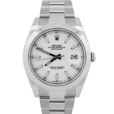 Rolex — 2021 Papers Rolex DateJust 41 White Stainless Steel 41mm 126300 BOX — Watch — resale