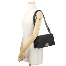 Chanel Boy 25 Matelassé Coco Mark #TZB575 4