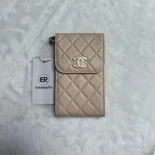 Auth Chanel Vertical Flap Phone HardwareKC32 2