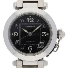 Cartier — Cartier W31043M7 Pasha C Black Dial Automatic Stainless Steel ’S — Watch — resale