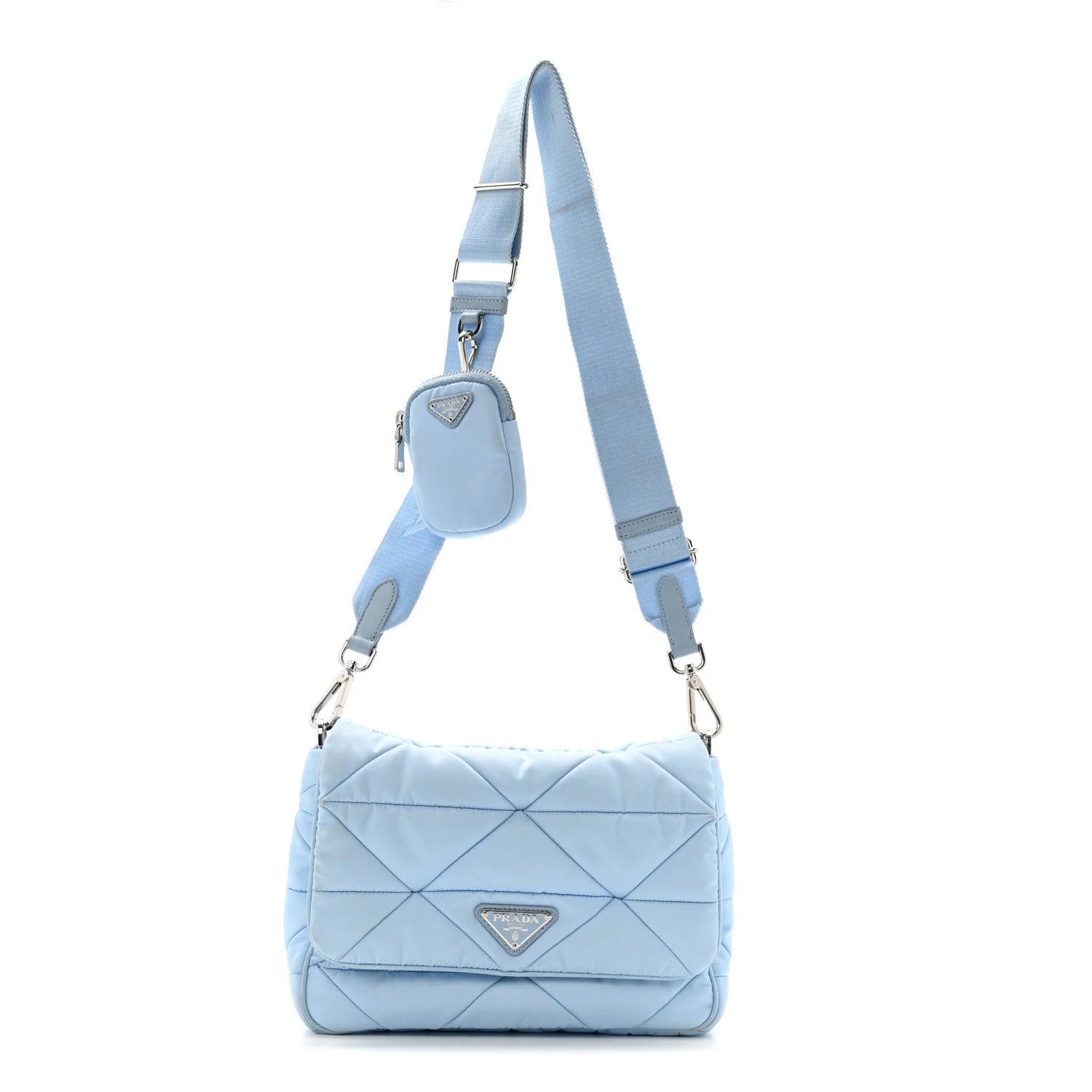 Prada — Padded Flap Celeste — Handbag — resale