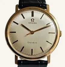 Omega — Omega Genève 9K Solid Gold Cal. 601 34mm Box Circa 1970 — Watch — resale