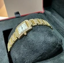 Cartier Tank Francaise 18K Yellow Gold Diamond 4