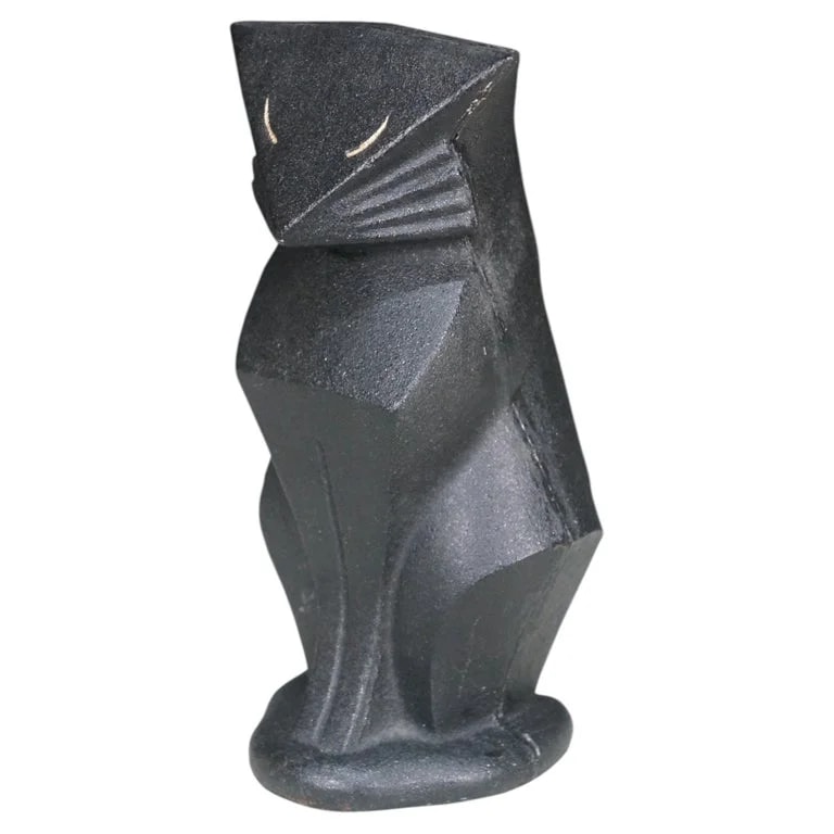 Antique Hubley Art Deco Modernist Cat Doorstop Paperweight 10" — Accessory — resale