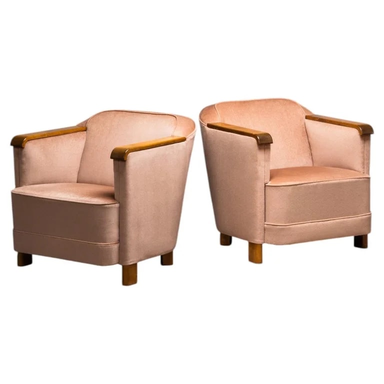 Asko — Pair of Finnish Art Deco Model “Continent” Lounge By Asko, 1930s — Furniture — resale