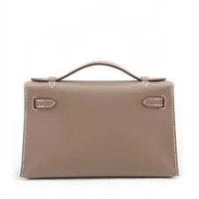 Hermès Pochette Kelly Etoupe X Nata Metal Fittings K: 2025 2