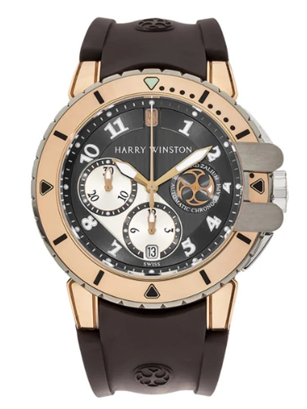 Worldofluxuryus — Harry Winston Project Z2 Ocean Diver 18K Rose Gold & Zalium — Watch — resale